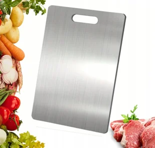 DESKA DO KROJENIA ZE STALI NIERDZEWNEJ SOLIDNA XL 39x28cm METALOWA - Deski do krojenia DESKA DO KROJENIA ZE STALI NIERDZEWNEJ SOLIDNA XL 39x28cm METALOWA - Deski do krojenia - miniaturka - grafika 1