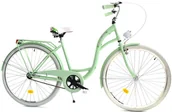 Rowery - Dallas Bike City 28 cali Jasnozielono-biały - miniaturka - grafika 1