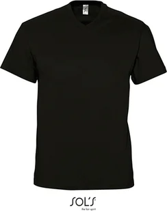 SOLS Koszulka męska V-neck 11150 Czarny Głęboka czerń 3XL - Koszulki męskie - miniaturka - grafika 1