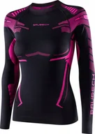Bielizna sportowa damska - Brubeck LS15690 Bluza damska DRY czarny/fuksjowy S - miniaturka - grafika 1