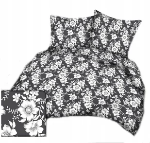 pościel bawełna lux 160x220 + 2 poszewka B 343 kwiaty białe na szarym - Pościel pościel bawełna lux 160x220 + 2 poszewka B 343 kwiaty białe na szarym - Pościel - miniaturka - grafika 1