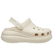Klapki i japonki damskie - Klapki Crocs Classic Crush Clog 207521-2Y2 - kremowe - miniaturka - grafika 1