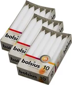 Świece - Bolsius Świeca stołowa walec 5H 17CM 30szt BIAŁA BOLSIUS9019 - miniaturka - grafika 1