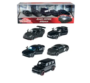 MAJORETTE BLACK EDITION 5-PACK 1:64 SAMOCHÓD NOWY METALOWY MODEL - Samochody i pojazdy dla dzieci - miniaturka - grafika 1