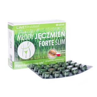 AVET PHARMA S.K.A MŁODY JĘCZMIEŃ FORTE SLIM - 60 tabl. 3090061 - Spalacze tłuszczu - miniaturka - grafika 1