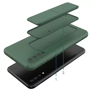 Wozinsky Kickstand Case elastyczne silikonowe etui z podstawką Samsung Galaxy A50 / Galaxy A30s czerwony - Etui i futerały do telefonów - miniaturka - grafika 2