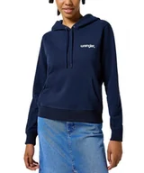 Bluzy damskie - BLUZA DAMSKA Z KAPTUREM WRANGLER 112356459 HOODIE NAVY, XL - miniaturka - grafika 1