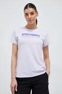 Koszulki sportowe damskie - Columbia t-shirt sportowy Sun Trek kolor fioletowy - miniaturka - grafika 1
