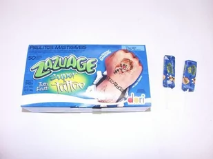 Zazuage, lizak z tatuażem, 50 sztuk - Gumy do żucia, lizaki, dropsy - miniaturka - grafika 1