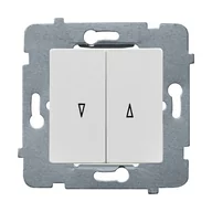 Wyłączniki światła i elektryczne - Polmark Włącznik żaluzjowy Laura biały - miniaturka - grafika 1