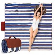 Koce piknikowe - Ecarla Mata plażowa koc piknikowy piaskoodporny 150x200 cm, wodoodporny XXL MATA05 - miniaturka - grafika 1