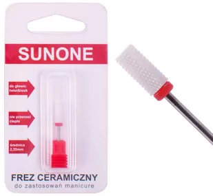Sunone Frez ceramiczny walec delikatny do manicure & pedicure - czerwony - Frezarki do paznokci - miniaturka - grafika 1