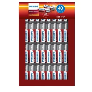 Philips Bateria AAA 40 szt. alkaliczna Phil-LR03P40FP/10 - Baterie i akcesoria - miniaturka - grafika 1