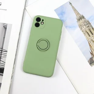 Beline Beline Etui Silicone Ring iPhone 12/12 Pro green apple - Etui i futerały do telefonów - miniaturka - grafika 1
