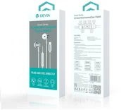 Słuchawki - Devia słuchawki przewodowe Smart M2 Digital Metal USB-C douszne srebrne - miniaturka - grafika 1