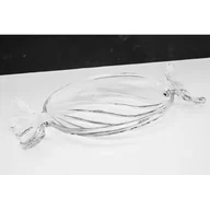 Talerze - Talerz dekoracyjny cukierek 22,9 x 3 cm transparentny - miniaturka - grafika 1