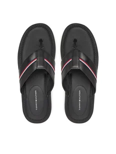 Tommy Hilfiger Japonki Core Hilfiger Toe Post Lh Sandal FM0FM05416 Czarny - Klapki i japonki męskie - miniaturka - grafika 1