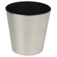 Ozdoby bożonarodzeniowe - Tg56800-1 Doniczka Osłonka Srebrna Świąteczna Błyszcząca - miniaturka - grafika 1