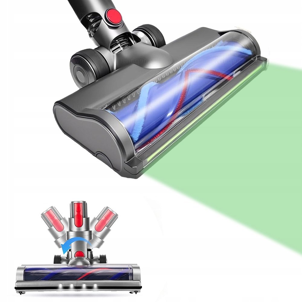 MIEKKA SZCZOTKA LED SZCZOTKA TURBO DO DYSON V7 V8 V10 V11 V15 SV10 SV11