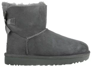 UGG, Buty damskie, Mini Bailey Bow II, szary, rozmiar 41 - Botki damskie - miniaturka - grafika 1