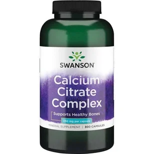Swanson Calcium Citronate Complex 250mg, 300 kapsułek - Witaminy i minerały - miniaturka - grafika 1