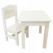 Zestawy mebli dla dzieci - STOLIK 37/50 + KRZESEŁKO NIEMOWLAK + GRAWER IMIĘ - miniaturka - grafika 1