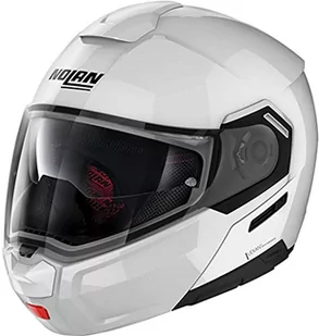 Nolan N90-3 Classic N-Com kask szczękowy biały metalik L (60) - Kaski motocyklowe - miniaturka - grafika 1