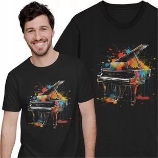 Koszulka Dla Muzyka Pianisty Malarza Artysty Pianino Fortepian - Koszulki męskie - miniaturka - grafika 1