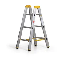 Drabiny - ALVE Aluminiowa drabina FORTE, 2 x 3 szczeble, wysokość 0,95 m 558018 - miniaturka - grafika 1