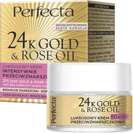 Kremy do twarzy - Perfecta 24K Gold&Rose Oil Luksusowy krem przeciwzmarszczkowy na dzień i na noc 80+ - miniaturka - grafika 1
