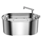 Miski dla kotów - Fontanna / poidło ze stali nierdzewnej dla psa i kota 3.2l Rojeco Rojeco - miniaturka - grafika 1