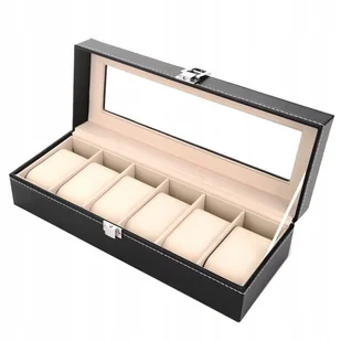 PUDEŁKO ETUI ORGANIZER SZKATUŁKA NA ZEGARKI 6 szt - Akcesoria do zegarków - miniaturka - grafika 1