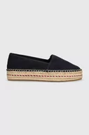 Espadryle damskie - Tommy Hilfiger espadryle TH EMBROIDERED FLATFORM kolor granatowy na platformie FW0FW07014 - miniaturka - grafika 1