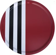 Tace i patery - Taca do serwowania Line 46 cm czerwona - miniaturka - grafika 1