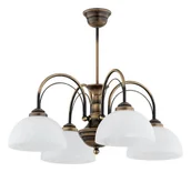 Lampy sufitowe - Opal żyrandol 4xE27 patyna O3394 W4 PAT - miniaturka - grafika 1