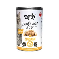 Mokra karma dla kotów - TUF TUF KOT kawałki mięsne z drobiem 415g - miniaturka - grafika 1