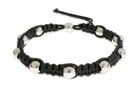 Bransoletki - Bransoletka Z Koralikami Czarna Regulowana - miniaturka - grafika 1