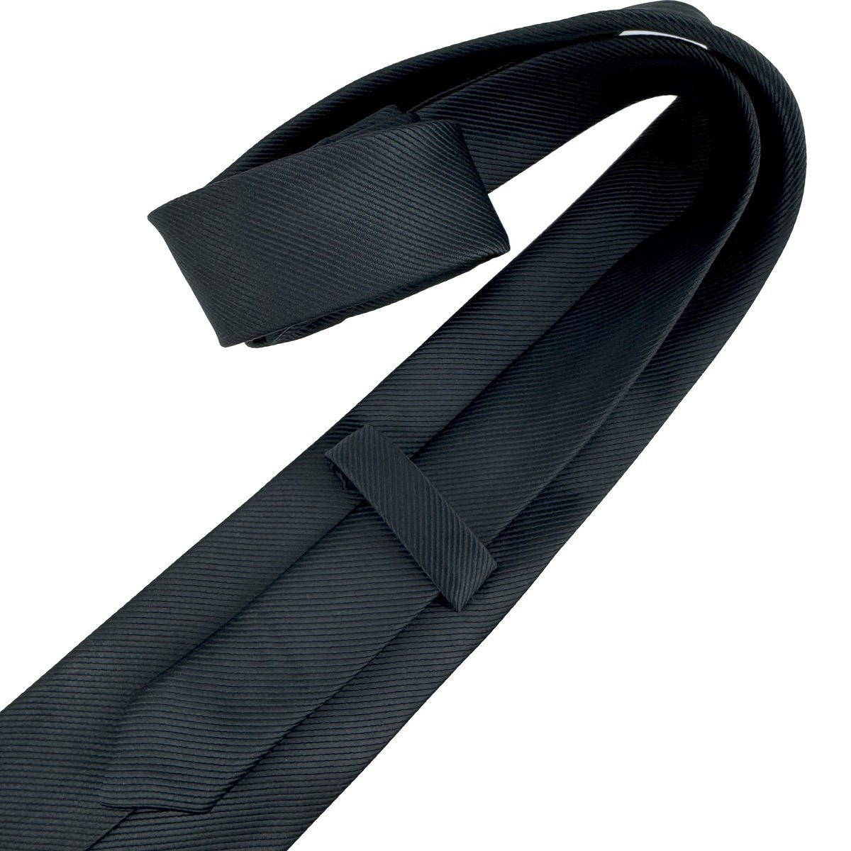 Elegancki krawat męski klasyczny czarny gładki lekko błyszczący modny