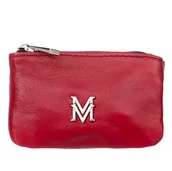 Etui na dokumenty i karty - Etui na klucze Skórzane VerMari Czerwone - miniaturka - grafika 1