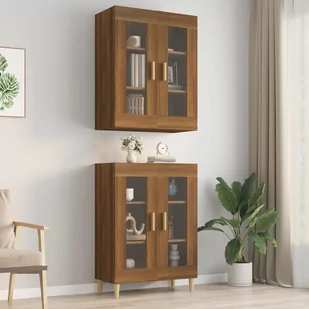 Lumarko Szafka wisząca, brązowy dąb, 69,5x34x90 cm - Szafki do salonu - miniaturka - grafika 1