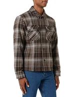 Kurtki męskie - s.Oliver kurtka męska długi rękaw, brown check, XXL - miniaturka - grafika 1