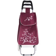 Torby i wózki na zakupy - Wózek torba na zakupy na kółkach bordowa 30 l 25 kg - miniaturka - grafika 1