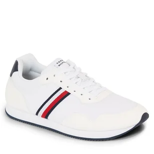 Sneakersy Tommy Hilfiger Lo Runner Mix FM0FM04958 Biały - Sneakersy męskie - miniaturka - grafika 1