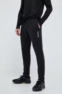 Spodnie męskie - Hummel spodnie treningowe Strength kolor czarny z nadrukiem - grafika 1