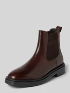 Botki męskie - Buty chelsea ze skóry z wyhaftowanym logo model ‘Boggar’ - miniaturka - grafika 1