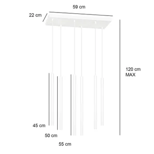 Emibig SELTER 6 BLACK 552/6 lampa wisząca 6x20W/G9 IP20 552/6 - Lampy sufitowe - miniaturka - grafika 6