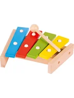 Instrumenty muzyczne dla dzieci - Goki Ksylofon z 4-kolorowymi płytkami dźwiękowymi - 12 m+ - miniaturka - grafika 1