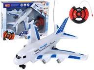 Zabawki zdalnie sterowane - Samolot RC Zdalnie Sterowany Biały Aerobus Pilot Światła Dźwięki - miniaturka - grafika 1