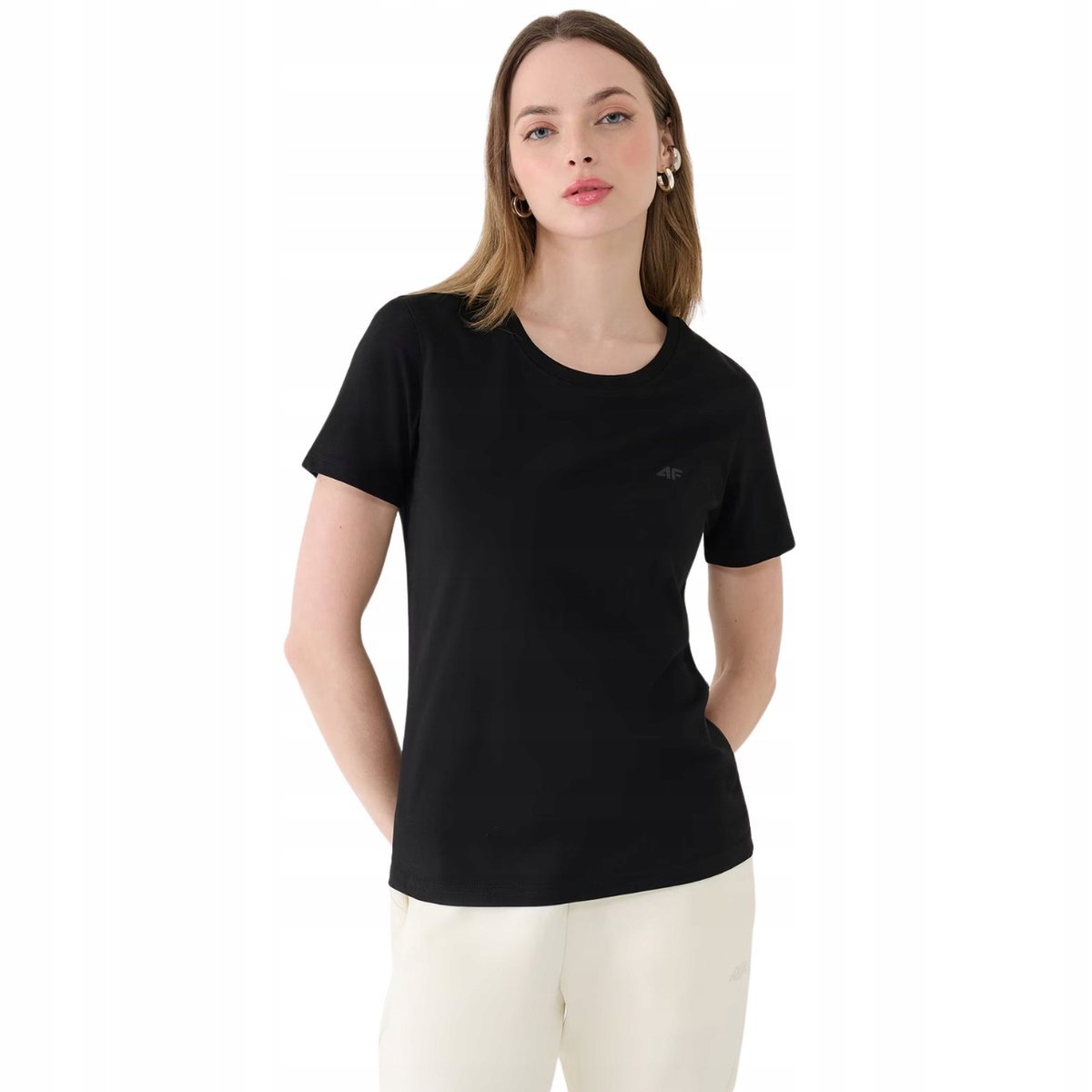 Koszulka damska 4F F2356 głęboka czerń 4FWMM00TTSHF2356 20S XL XL