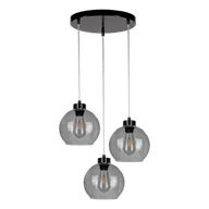 Lampy sufitowe - Britop Loftowa LAMPA wisząca LAGUNA 18610304R szklana OPRAWA skandynawski ZWIS kaskada przydymiona czarna - miniaturka - grafika 1